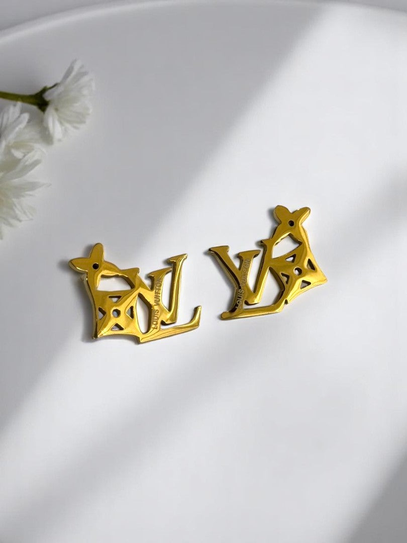 GOLDEN LV TUCKER EARRINGS