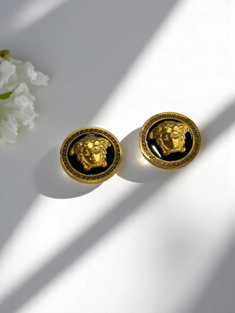BLACK VERSACE ABRAH EARRINGS