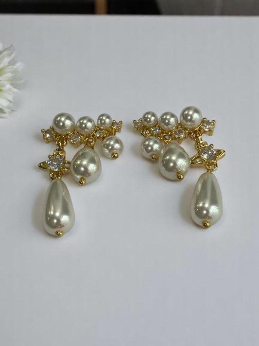 GOLDEN PEARL JOEL EARRINGS