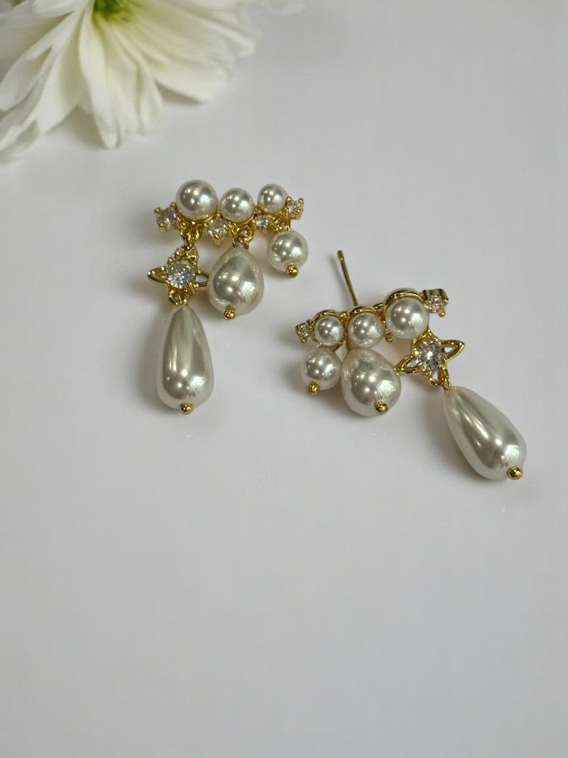 GOLDEN PEARL JOEL EARRINGS