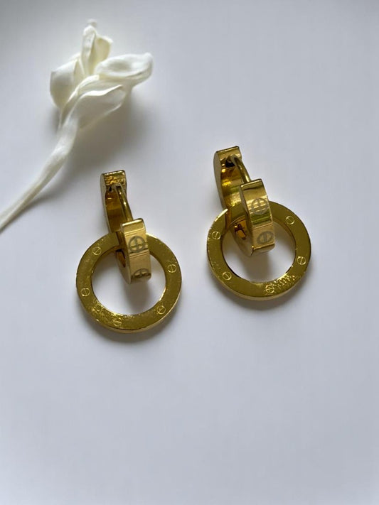 GOLDEN CARTIER RAFAEL EARRINGS