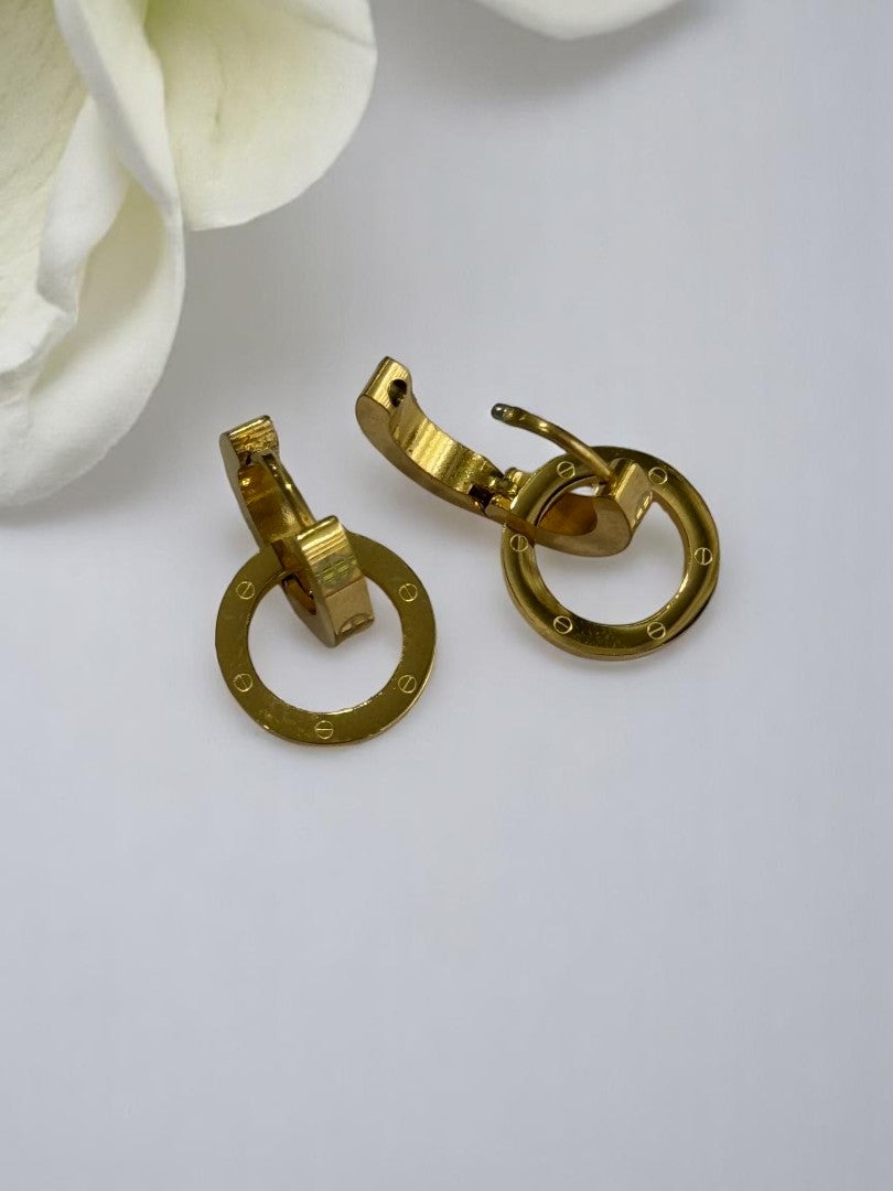GOLDEN CARTIER RAFAEL EARRINGS