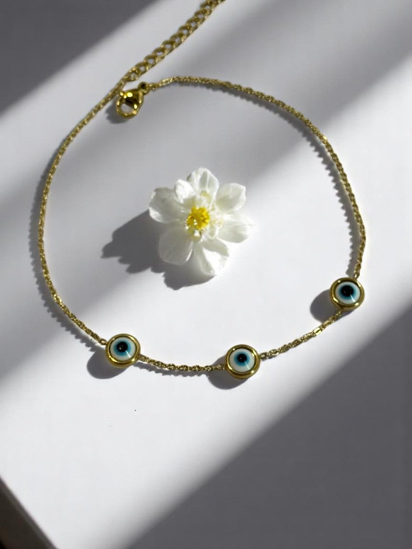 GOLDEN EVIL EYE KAIRO ANKLET