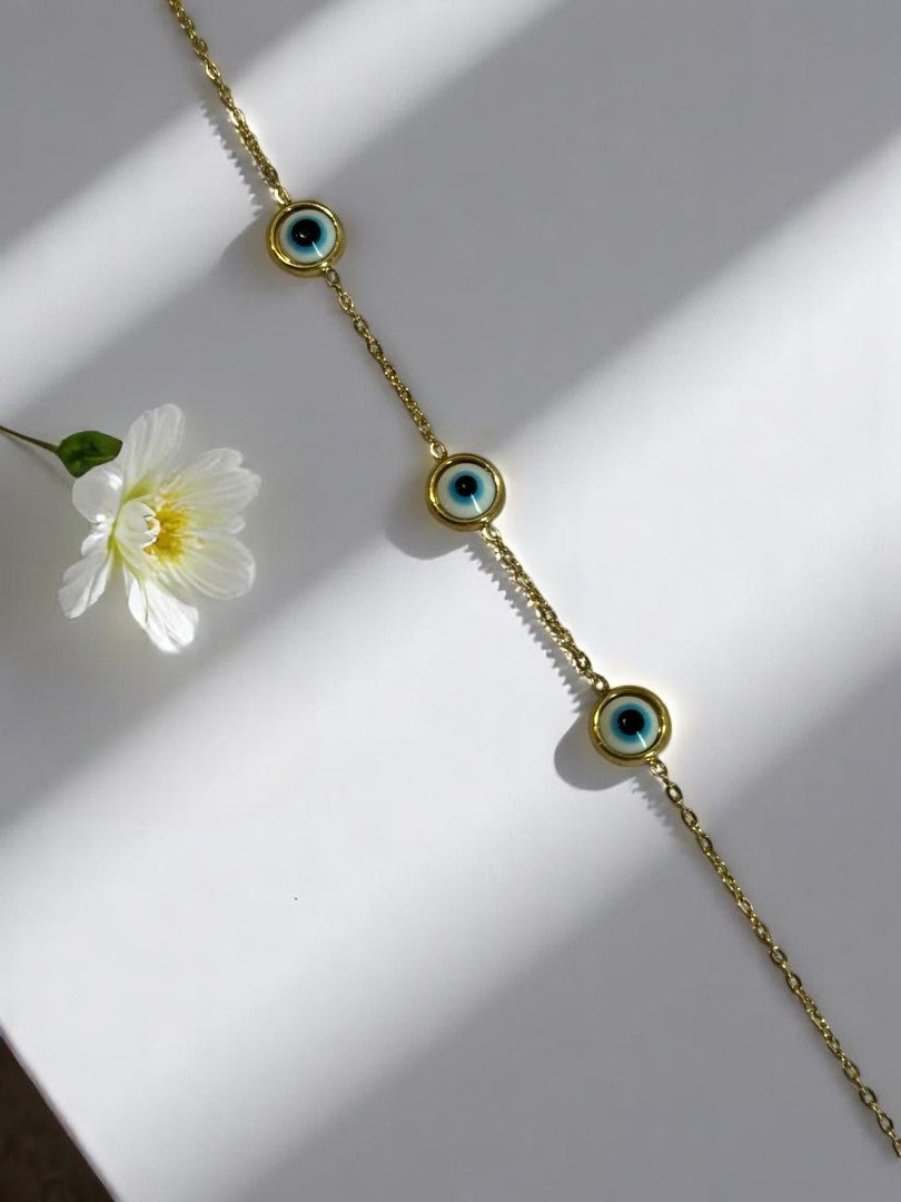 GOLDEN EVIL EYE KAIRO ANKLET