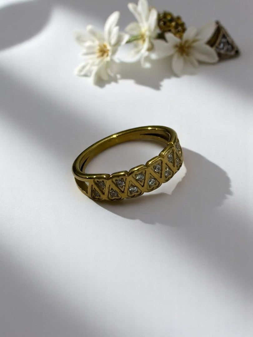 GOLDEN DIAMOND TRISTAN RING