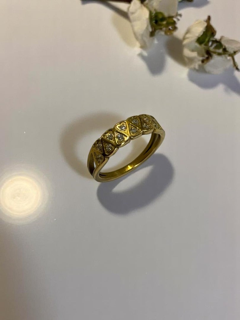 GOLDEN DIAMOND TRISTAN RING