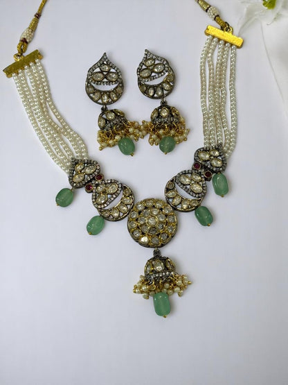 GREEN PEARL ABHIPRITI JEWELLERY SET
