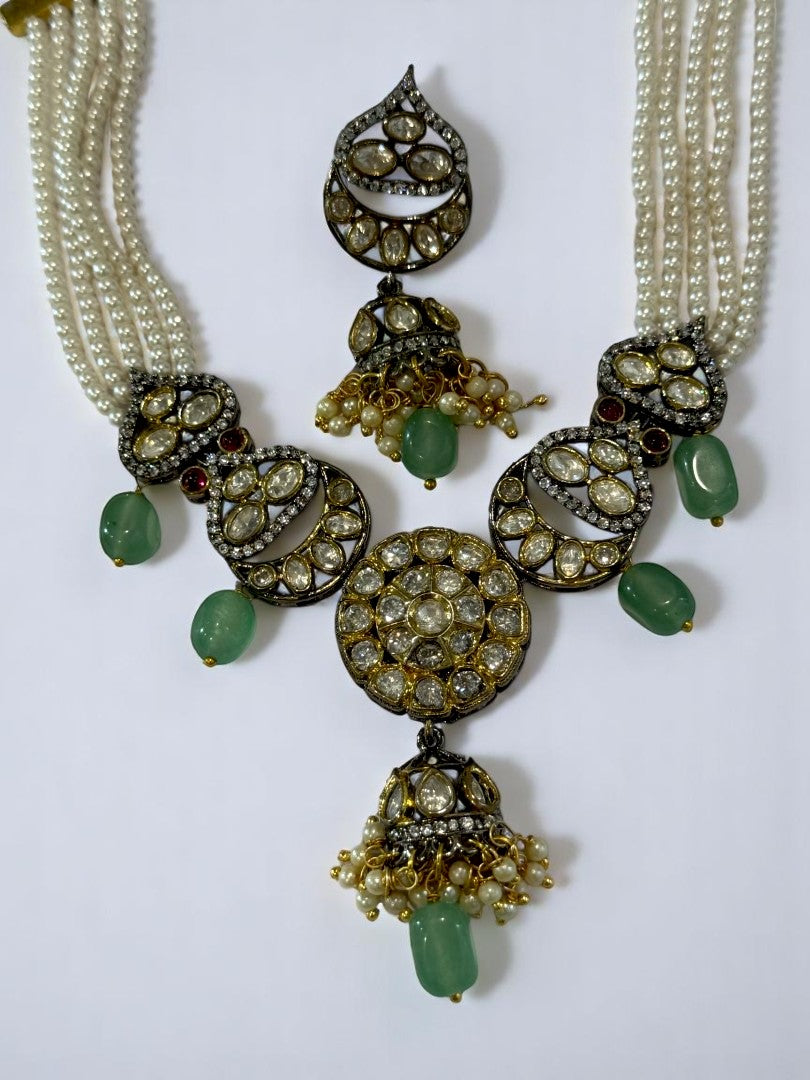 GREEN PEARL ABHIPRITI JEWELLERY SET