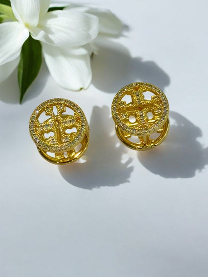 GOLDEN DIAMOND JEFFERY EARRINGS