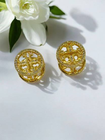 GOLDEN DIAMOND JEFFERY EARRINGS