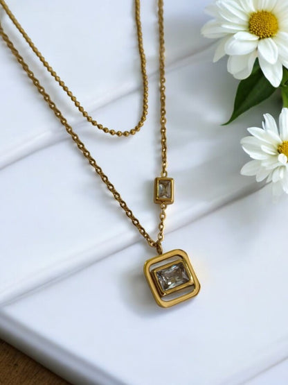 GOLDEN LAYERED DIAMOND CHAIN 