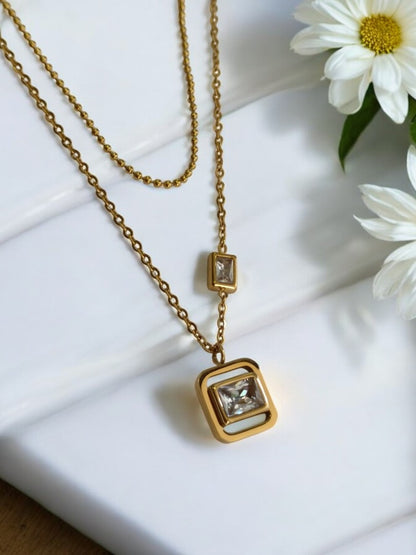 GOLDEN LAYERED DIAMOND CHAIN 