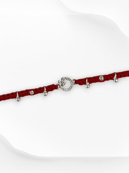 LEAF CHARM PRISHA PURE SILVER RAKHI