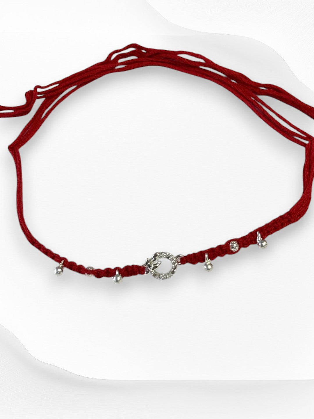 LEAF CHARM PRISHA PURE SILVER RAKHI