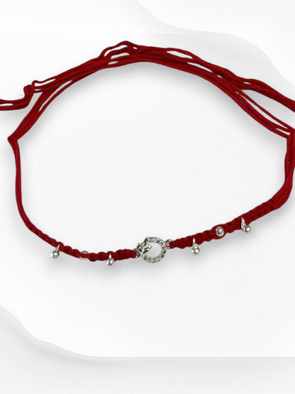 LEAF CHARM PRISHA PURE SILVER RAKHI