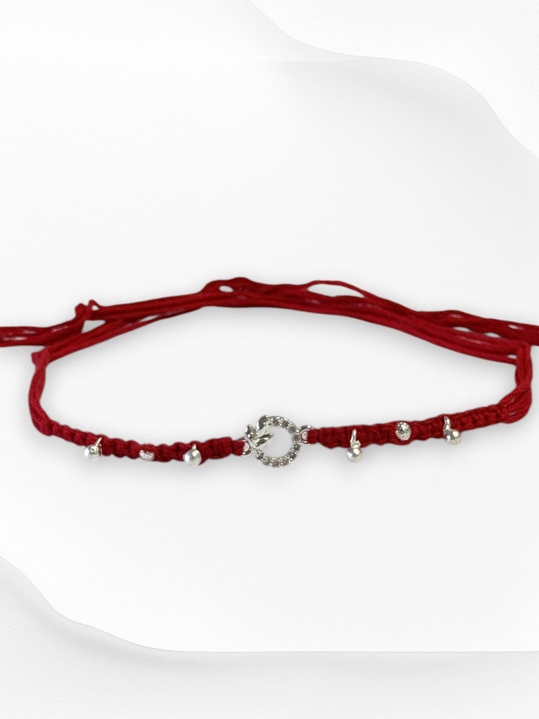LEAF CHARM PRISHA PURE SILVER RAKHI