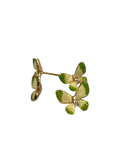 LIGHT GREEN BUTTERFLY DARNELL EARRINGS