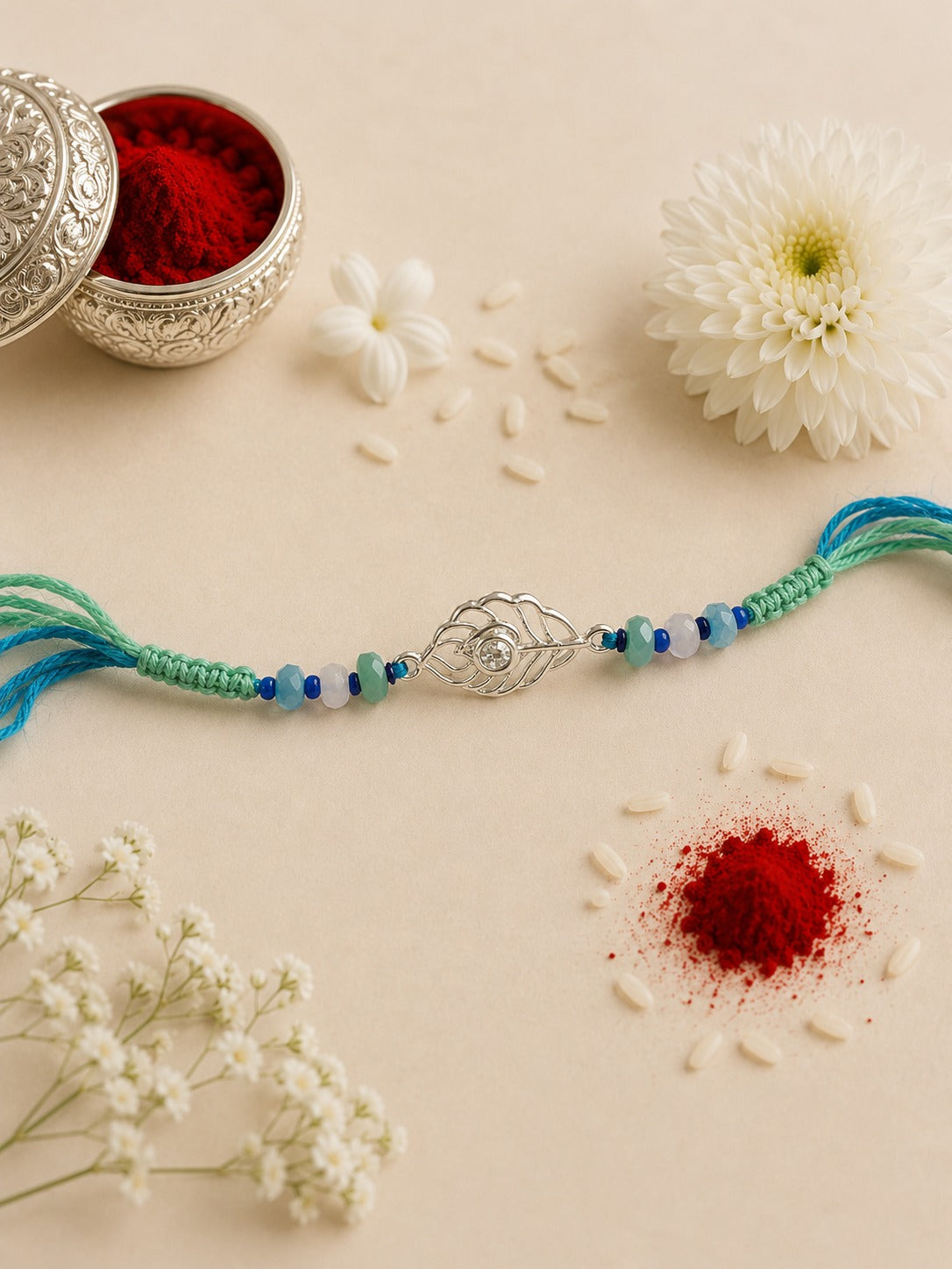 MORPANKH AARYA PURE SILVER RAKHI