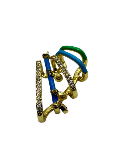 MULTI DIAMOND CHARLTON EAR CUFF