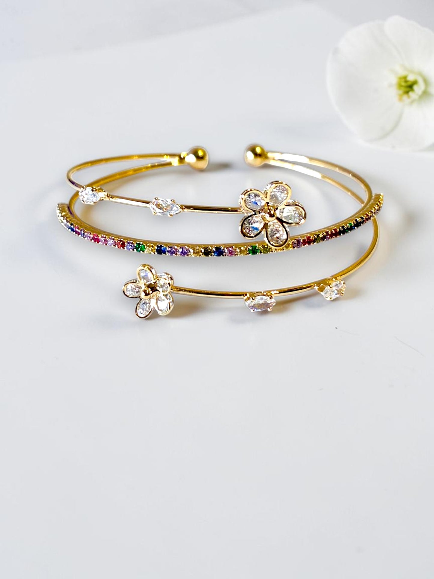 MULTI DIAMOND HALLIE BRACELET (CUFF)
