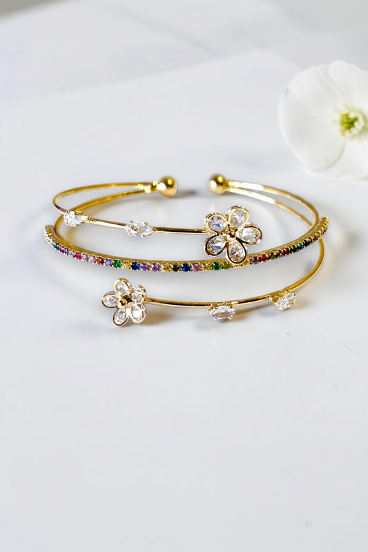MULTI DIAMOND HALLIE BRACELET (CUFF)