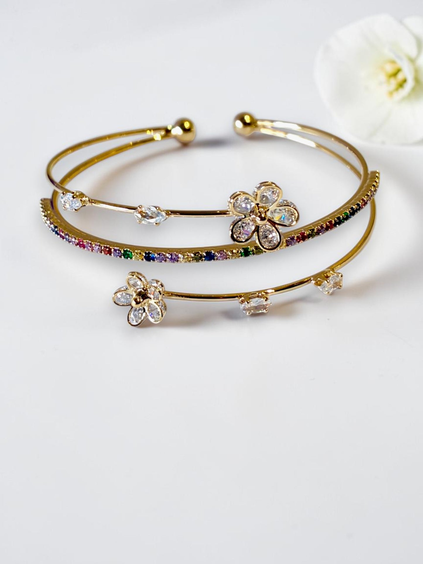 MULTI DIAMOND HALLIE BRACELET (CUFF)