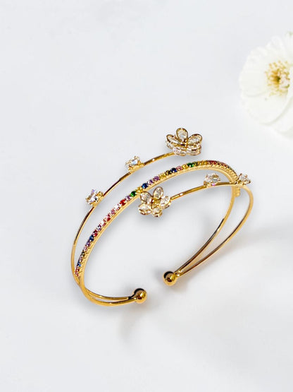 MULTI DIAMOND HALLIE BRACELET (CUFF)