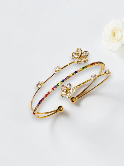 MULTI DIAMOND HALLIE BRACELET (CUFF)