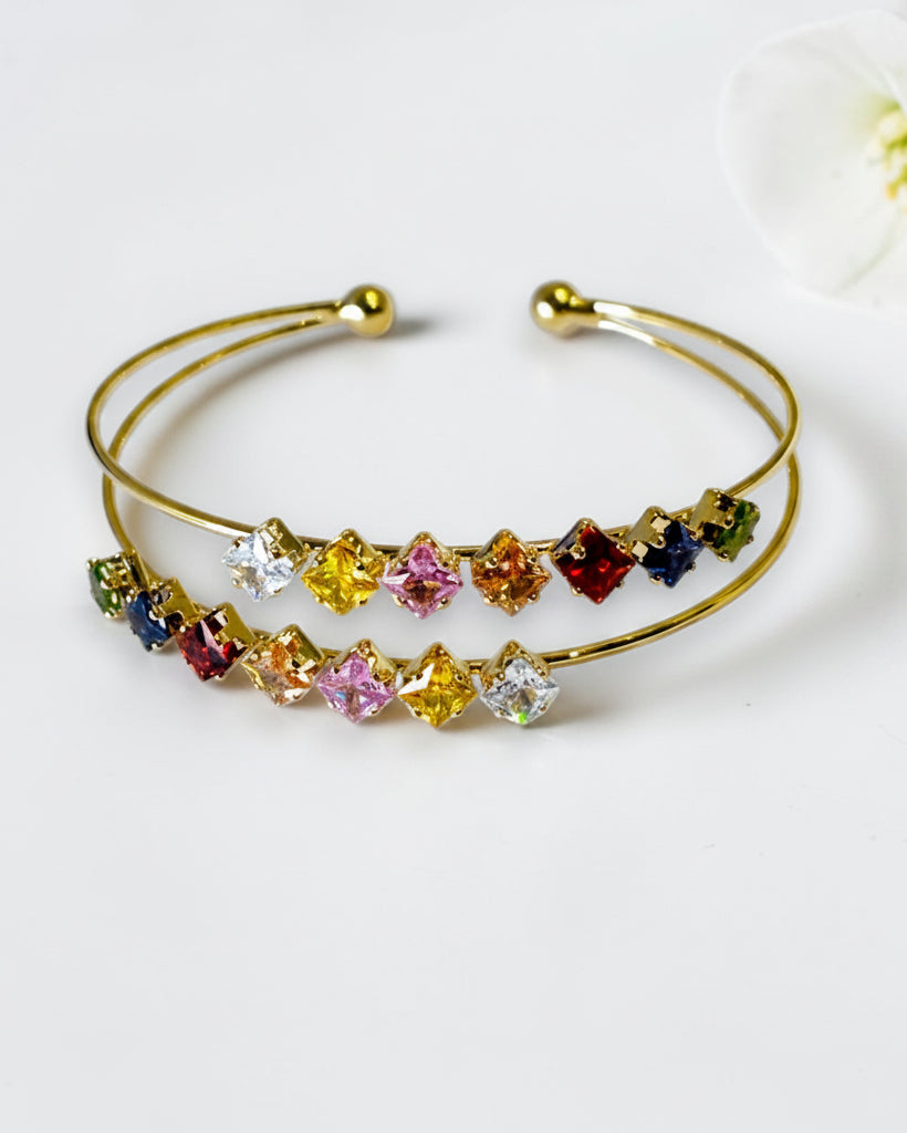 MULTI DIAMOND LIANA BRACELET (CUFF)