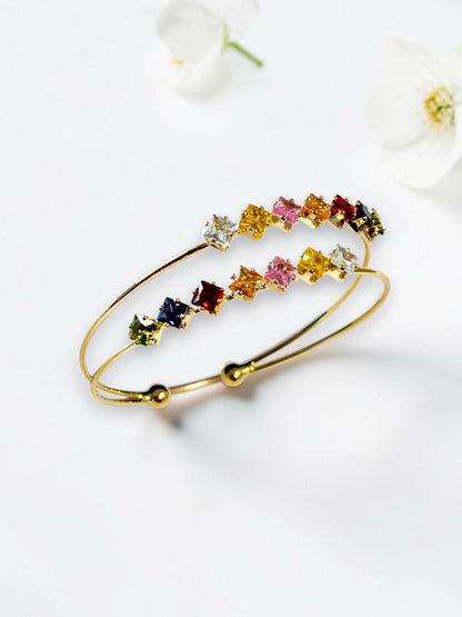 MULTI DIAMOND LIANA BRACELET (CUFF)