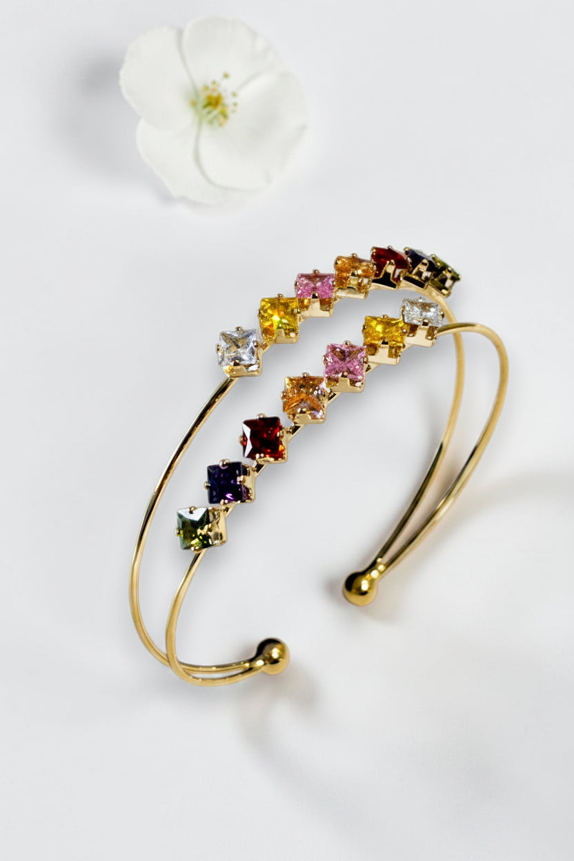 MULTI DIAMOND LIANA BRACELET (CUFF)