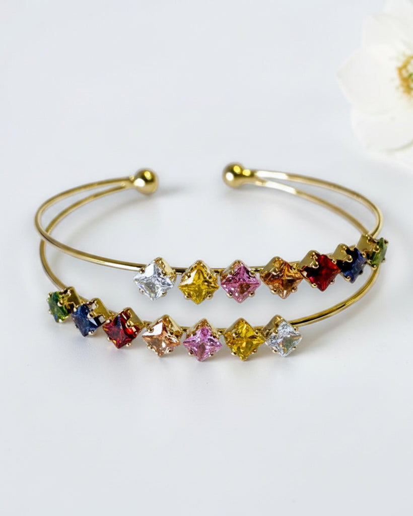 MULTI DIAMOND LIANA BRACELET (CUFF)