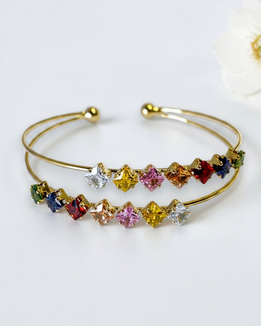MULTI DIAMOND LIANA BRACELET (CUFF)