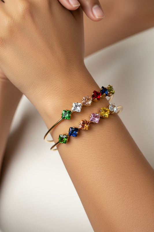 MULTI DIAMOND LIANA BRACELET (CUFF)