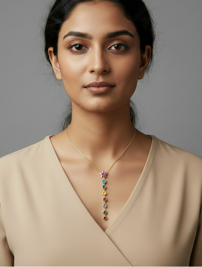 MULTI DIAMOND MELANIE NECKLACE (Y)