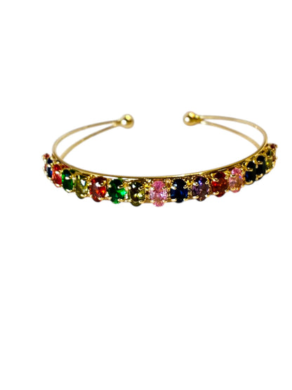 MULTI DIAMOND RIENNE BRACELET (CUFF)
