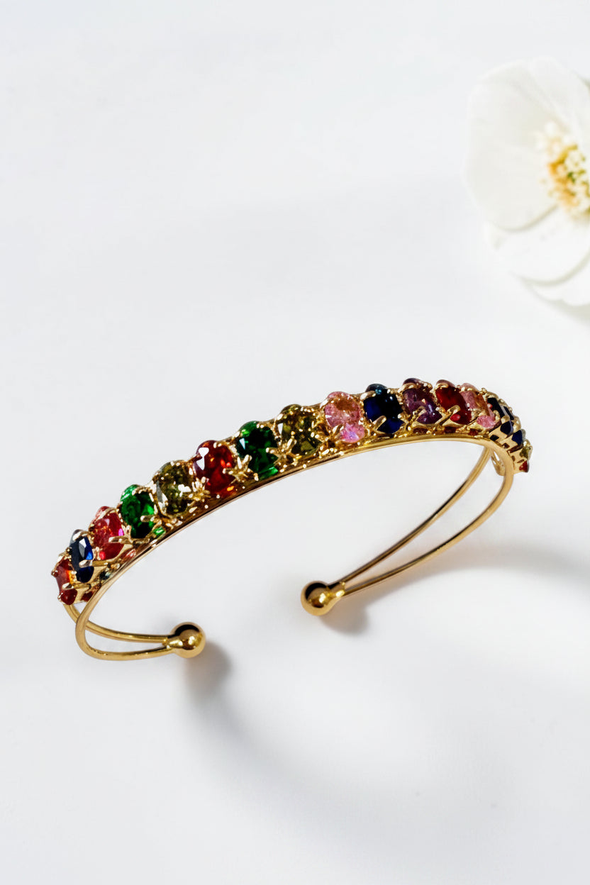 MULTI DIAMOND RIENNE BRACELET (CUFF)