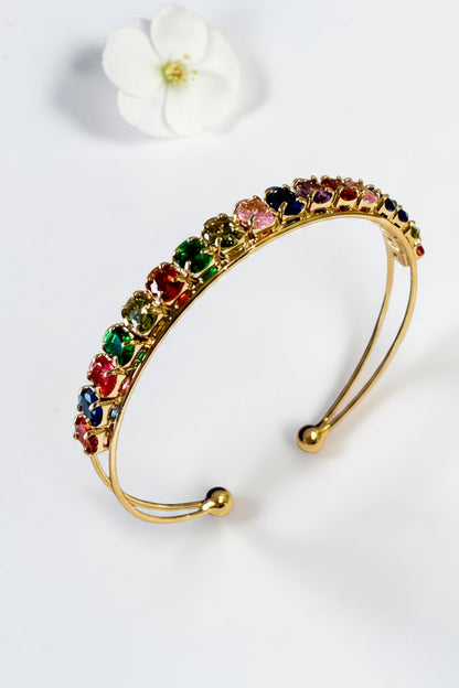 MULTI DIAMOND RIENNE BRACELET (CUFF)