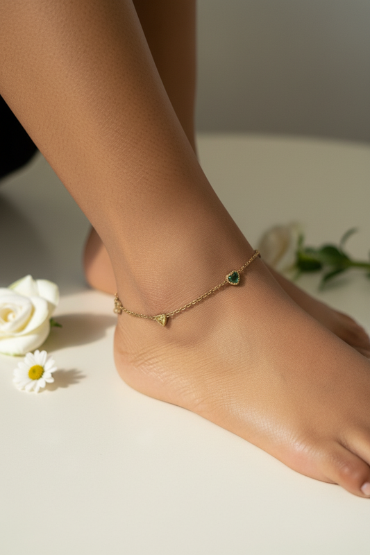 MULTI DIAMOND RIHANA ANKLET