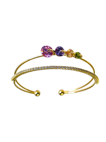 MULTI DIAMOND SLOANE BRACELET (CUFF)