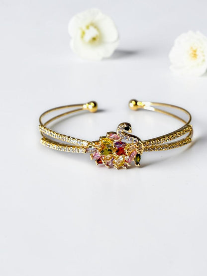 MULTI DIAMOND SWAAN ELSIE BRACELET (CUFF)
