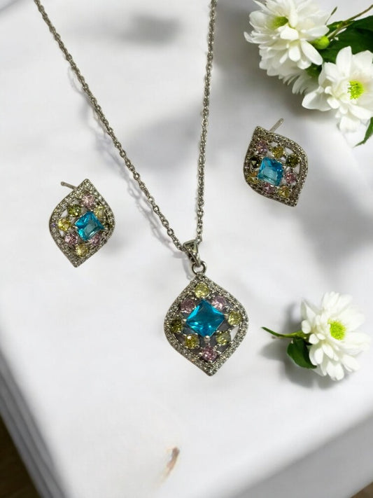 MULTI DIAMOND ZEKE NECKLACE SET