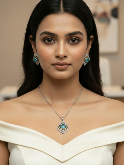 MULTI DIAMOND ZEKE NECKLACE SET