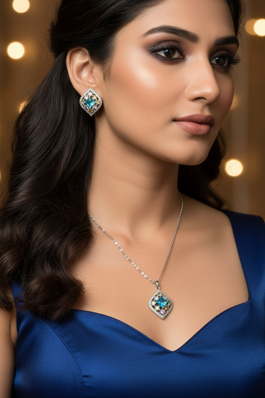 MULTI DIAMOND ZEKE NECKLACE SET