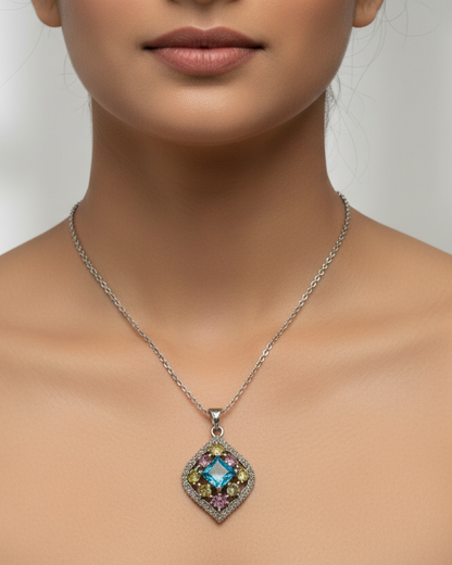 MULTI DIAMOND ZEKE NECKLACE SET