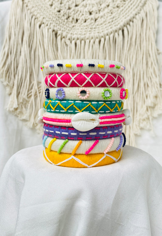 MULTI KODI AND MIRROR DEVIKA HANDMADE BANGLES