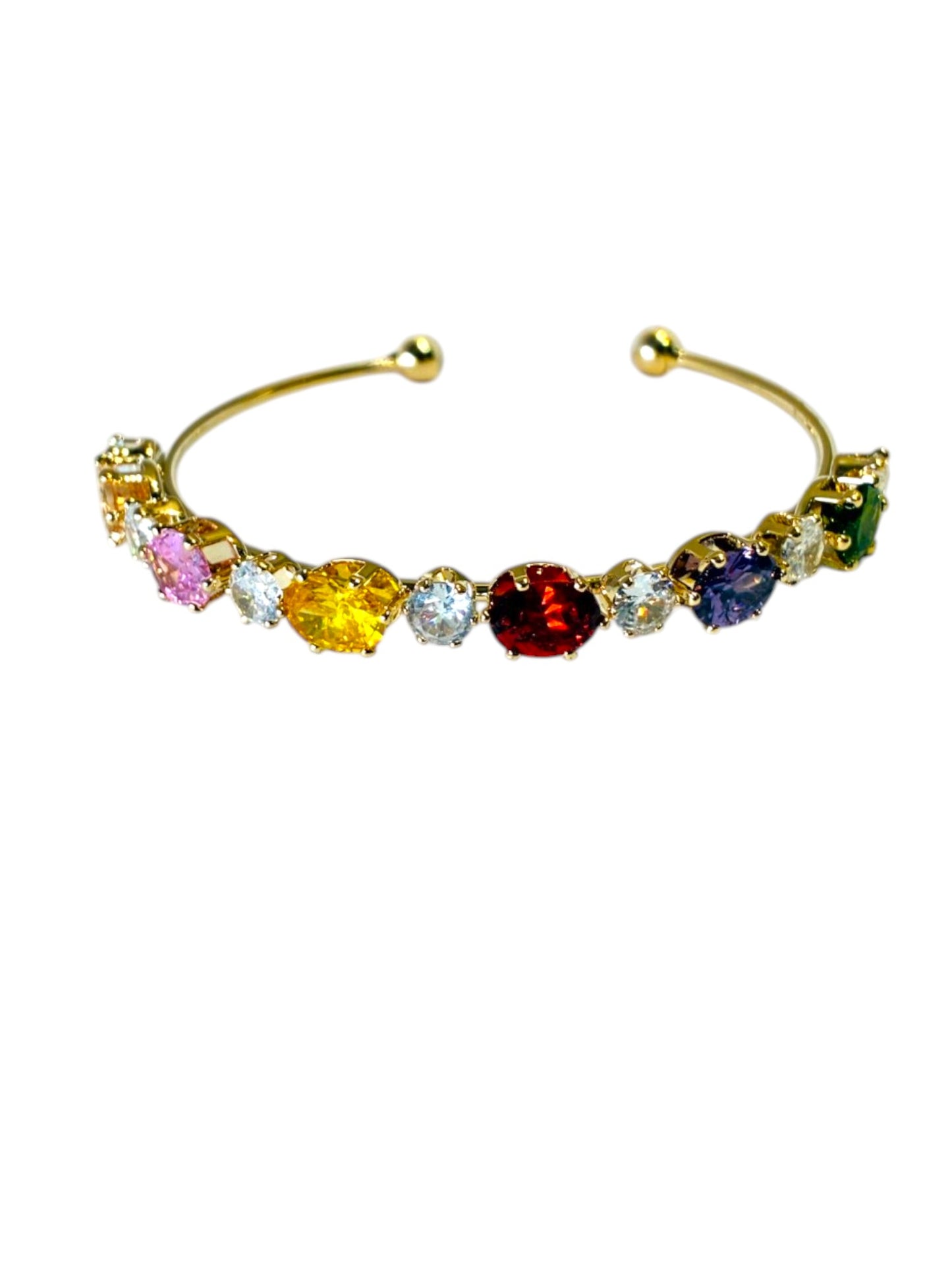 MULTI OVAL DIAMOND ELANIE BRACELET (CUFF)