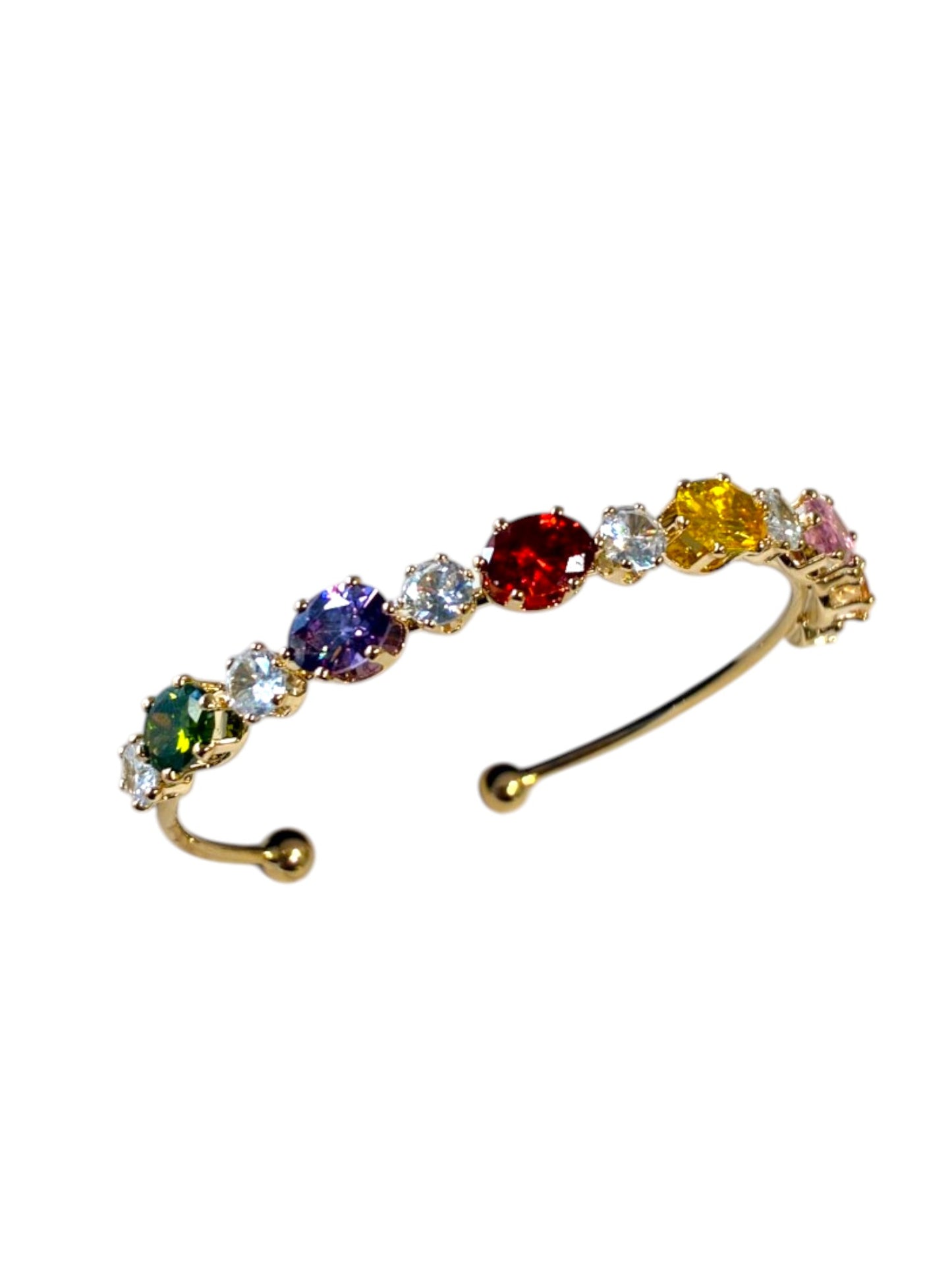 MULTI OVAL DIAMOND ELANIE BRACELET (CUFF)