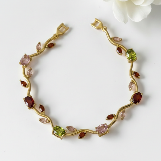 MULTI PINK DIAMOND ALTON TULIP BRACELET
