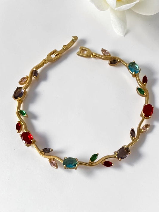 MULTI RUBY DIAMOND ALTON TULIP BRACELET